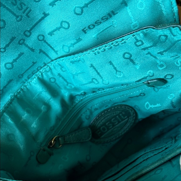 Fossil Turquoise Leather Crossbody Bag - Picture 6 of 11